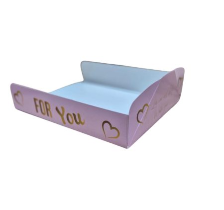 800 Waffle scoops printed pink and gold “For You”