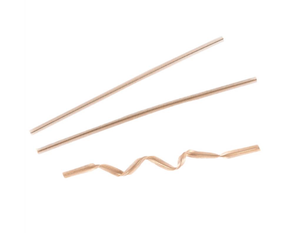 Fermetures de sacs 9,5 cm kraft naturel (1000 unités)